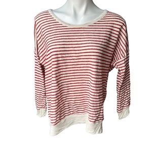 Pink Melo Red White Candycane Striped Shirt